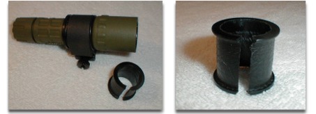 Flashlight Adaptor Bushing / Outside Barrel Diameter of .700". Item# FAB001